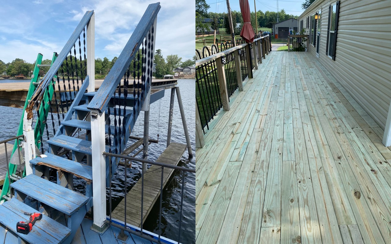 Before and after — Deck Rebuild