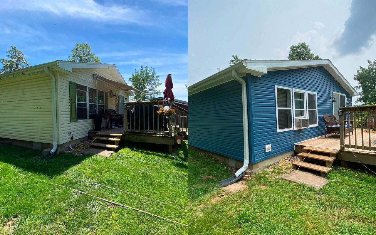 Before and after — Siding Replacement